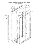 CABINET TRIMS AND BREAKER TRIM Diagram and Parts List for KSSS36DWW01  KitchenAid Refrigerator