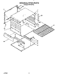 INTERNAL OVEN Diagram and Parts List for FGP355VL0  Whirlpool Range