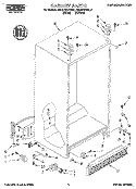 CABINET Diagram and Parts List for RS22AWXBW01  Roper Refrigerator