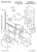 OVEN, LITERATURE Diagram and Parts List for KEMS378GSS0  KitchenAid Microwave Oven Combo