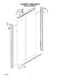 CABINET TRIM Diagram and Parts List for KSSS48DBW00  KitchenAid Refrigerator