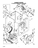 SECTION Diagram and Parts List for LGR5434AW0  Whirlpool Dryer