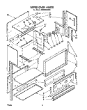 UPPER OVEN Diagram and Parts List for SM958PEPW0  Whirlpool Range