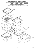 REFRIGERATOR SHELF PARTS Diagram and Parts List for GS6NBEXRT01  Whirlpool Refrigerator