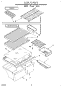 SHELF, LIT/OPTIONAL Diagram and Parts List for 8ET17NKXBW00  Whirlpool Refrigerator