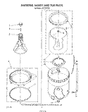 AGITATOR, BASKET AND TUB Diagram and Parts List for LA5720XTF0  Whirlpool Washer