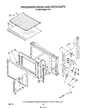 MICROWAVE DOOR AND LATCH , LIT/OPTIONAL Diagram and Parts List for RM996PXVN3  Whirlpool Microwave Oven Combo