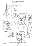 TUB AND BASKET Diagram and Parts List for LA5380XPW2  Whirlpool Washer