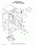 LINER PARTS Diagram and Parts List for W8CRNGMXD00  Whirlpool Refrigerator