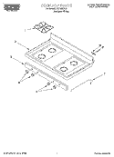 COOKTOP Diagram and Parts List for FGS335EQ0  Roper Range
