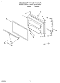 FREEZER DOOR, LIT/OPTIONAL Diagram and Parts List for 9ET19DKXEN00  Whirlpool Refrigerator