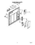 INNER DOOR Diagram and Parts List for GDP8500XXN1  Whirlpool Dishwasher
