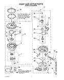 PUMP AND MOTOR Diagram and Parts List for KUDA23SYWH1  KitchenAid Dishwasher