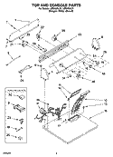TOP AND CONSOLE PARTS Diagram and Parts List for LER5636LT1  Whirlpool Dryer