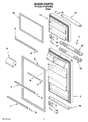 DOOR PARTS Diagram and Parts List for TT18SKXRD02  Estate Refrigerator