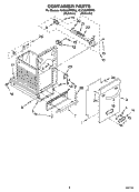 CONTAINER PARTS Diagram and Parts List for KUCV02FRSS0  KitchenAid Trash Compactor