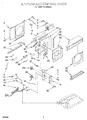 AIR FLOW AND CONTROL Diagram and Parts List for ACQ052XZ0  Whirlpool Air Conditioner