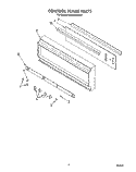 CONTROL FRAME Diagram and Parts List for KEBS246SBL2  KitchenAid Wall Oven