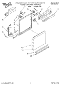 FRAME AND CONSOLE Diagram and Parts List for DU930QWDB5  Whirlpool Dishwasher