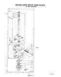 BRAKE AND DRIVE TUBE Diagram and Parts List for LA5000XPW5  Whirlpool Washer