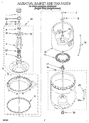 AGITATOR, BASKET AND TUB Diagram and Parts List for LSC9355BQ1  Whirlpool Washer