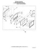 DOOR PARTS Diagram and Parts List for GH7208XRY4  Whirlpool Microwave