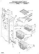 FREEZER LINER Diagram and Parts List for 4KSRS25QAW00  KitchenAid Refrigerator