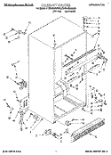 CABINET Diagram and Parts List for KTRD18KXWH20  Whirlpool Refrigerator
