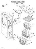 FREEZER LINER Diagram and Parts List for GS6SHANLB10  Whirlpool Refrigerator