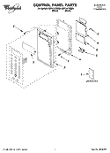 CONTROL PANEL PARTS Diagram and Parts List for MH1141XMB4  Whirlpool Microwave