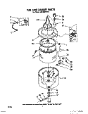 TUB AND BASKET Diagram and Parts List for LA5300XKW0  Whirlpool Washer
