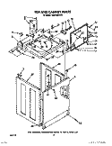 TOP AND CABINET, LIT/OPTIONAL Diagram and Parts List for CA2762XWW0  Whirlpool Washer