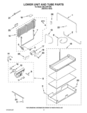 LOWER UNIT AND TUBE PARTS Diagram and Parts List for KBLC36FTS06  KitchenAid Refrigerator