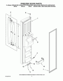 FREEZER DOOR PARTS Diagram and Parts List for ED5FHAXVA02  Whirlpool Refrigerator