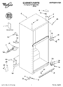 CABINET, LITERATURE Diagram and Parts List for 2VET23DKJW02  Whirlpool Refrigerator