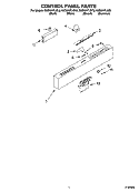 CONTROL PANEL PARTS Diagram and Parts List for KUDI01FLBT2  KitchenAid Dishwasher