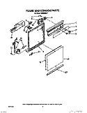 FRAME AND CONSOLE Diagram and Parts List for WU3000X1  Roper Dishwasher