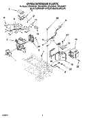 OVEN INTERIOR PARTS Diagram and Parts List for GT4185SKT1  Whirlpool Microwave