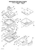 REFRIGERATOR SHELF Diagram and Parts List for 4KSRS25CHW01  KitchenAid Refrigerator