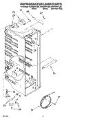 REFRIGERATOR LINER PARTS Diagram and Parts List for ED2PBEXTL00  Whirlpool Refrigerator