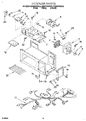 INTERIOR, LITERATURE Diagram and Parts List for KHMS105BBL0  KitchenAid Microwave