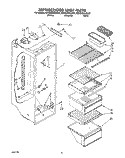 REFRIGERATOR LINER Diagram and Parts List for 8ED20ZKXAN00  Whirlpool Refrigerator