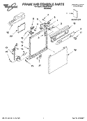 FRAME AND CONSOLE PARTS Diagram and Parts List for DU920PWKS0  Whirlpool Dishwasher
