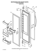 REFRIGERATOR DOOR PARTS Diagram and Parts List for KSSC48QVS03  KitchenAid Refrigerator