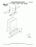 DOOR AND PANEL PARTS Diagram and Parts List for DU1014XTXB1  Whirlpool Dishwasher