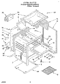 OVEN Diagram and Parts List for FGP357YW2  Whirlpool Range