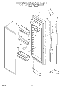 REFRIGERATOR DOOR Diagram and Parts List for KSRS25QDWH03  KitchenAid Refrigerator