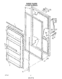 DOOR , LIT/OPTIONAL Diagram and Parts List for EV150CXKW1  Whirlpool Freezer