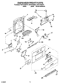 DISPENSER AND FRONT PARTS Diagram and Parts List for KSSO36QMB01  KitchenAid Refrigerator