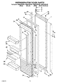 REFRIGERATOR DOOR Diagram and Parts List for KSSS42QKW01  KitchenAid Refrigerator